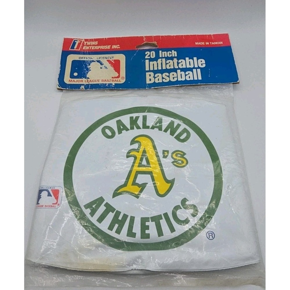 OAKLAND ATHLETICS Inflatable‎ Baseball 20" Twins Enterprise Toy Pool MLB NEW